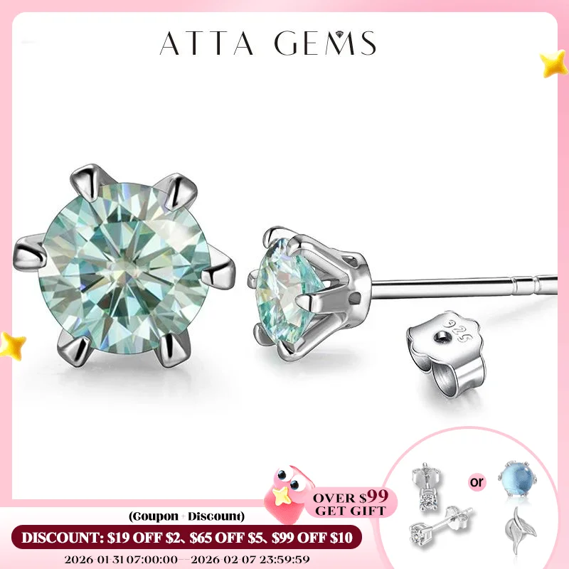 Pendientes de piedra preciosa de moissanita de 0,5 quilates para mujer, Plata de Ley 925 sólida, Color D, joyería fina