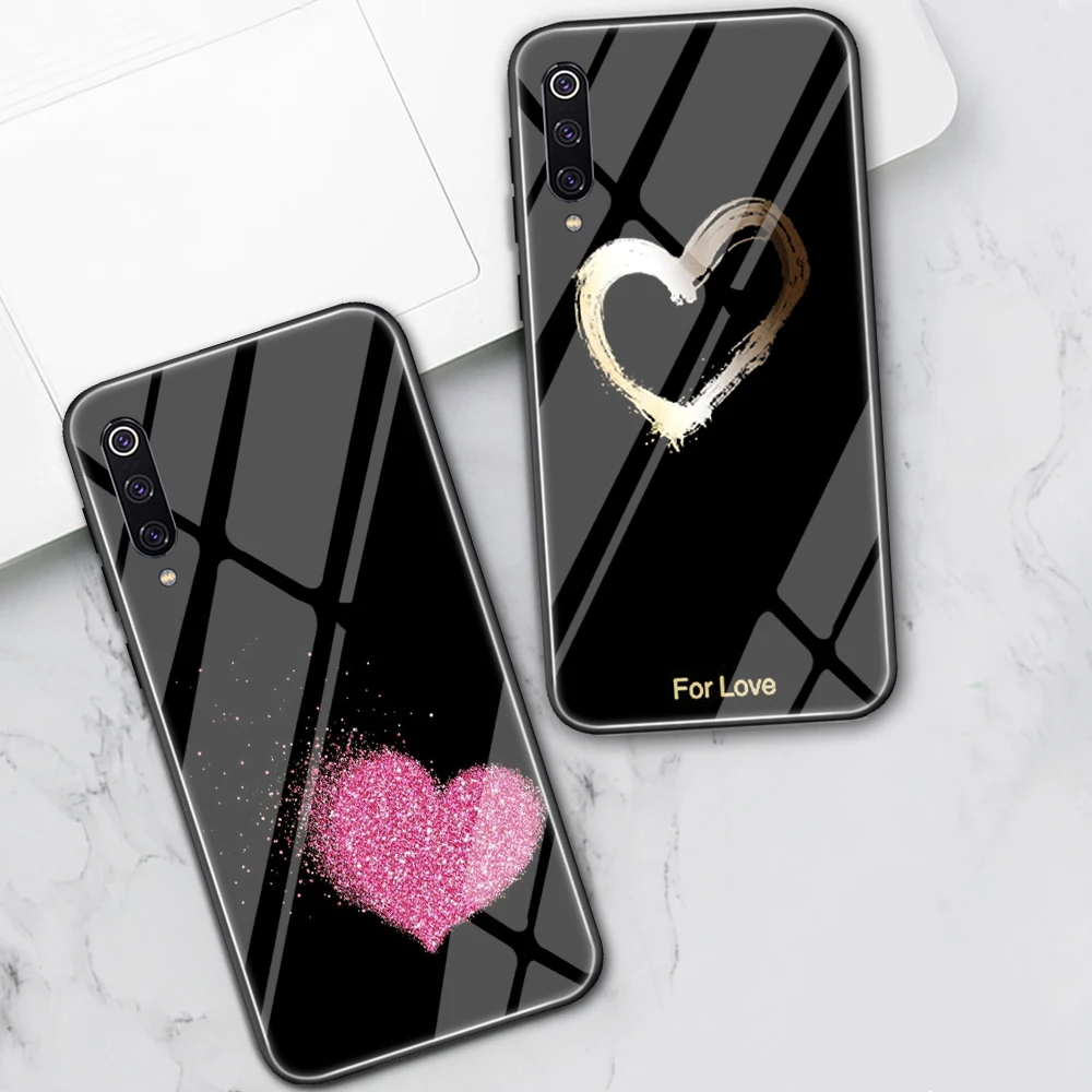 

Heart Love Case For Xiaomi Redmi Note 10 8 9 7 Pro 9T Mi Note 10 9 10T 8 Pro SE A3 Lite Poco X3 F1 F3 Tempered Glass Phone Funda