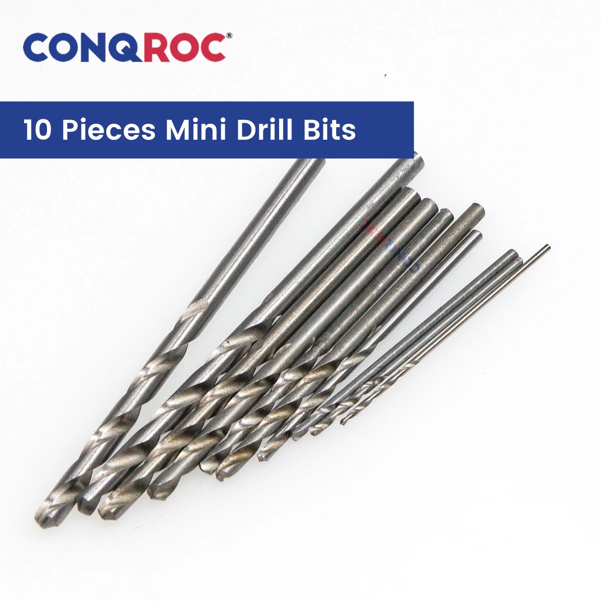 HSS-4241 Micro Mini Twist Drill Bits Set Straight Shank Jewelers Bits with Fine Pin Vise 10-Size Diameter-0.8~3.0mm