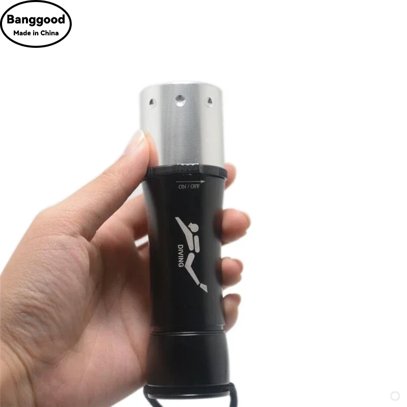 D40 Underwater 15m L2 Led Diving Flashlight Scuba Torch 3 Switch Modes Powerful Magnetic Control Rotary Switch Dive Flashlight