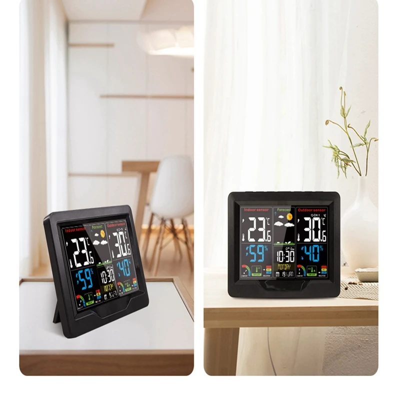 Weather Station Digital Thermometer Outdoor Temperature Humidity Alarm Clock Wireless Sensor Low Temperature Home