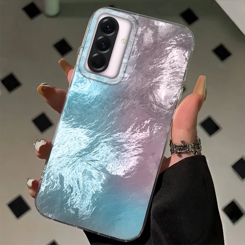 그라데이션 빙하 질감 삼성 갤럭시 A36 A56 A16 A26 A06 A55 A35 A25 A15 A54 S24 S25 S22 S23 FE 폰 케이스/커버