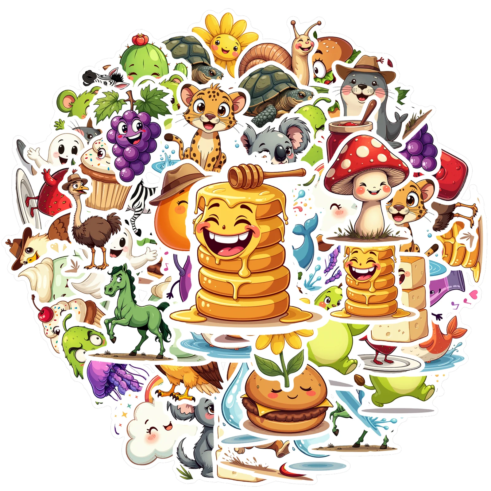 35pcs-100pcs Decals vibrant Stickers Stickers Stationery Stickers for Notebook Laptop Fridge