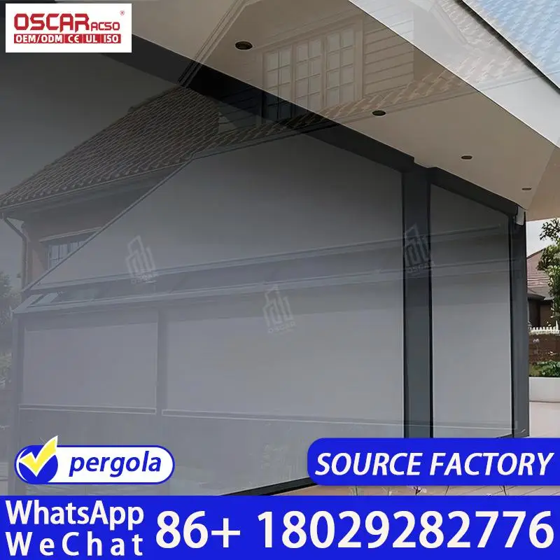 

Современная отдельностоящая выдвижная крыша-навес для бассейна и солнечной комнаты, подходит для двора, патио, сада, с ролл-блайндами, в продаже