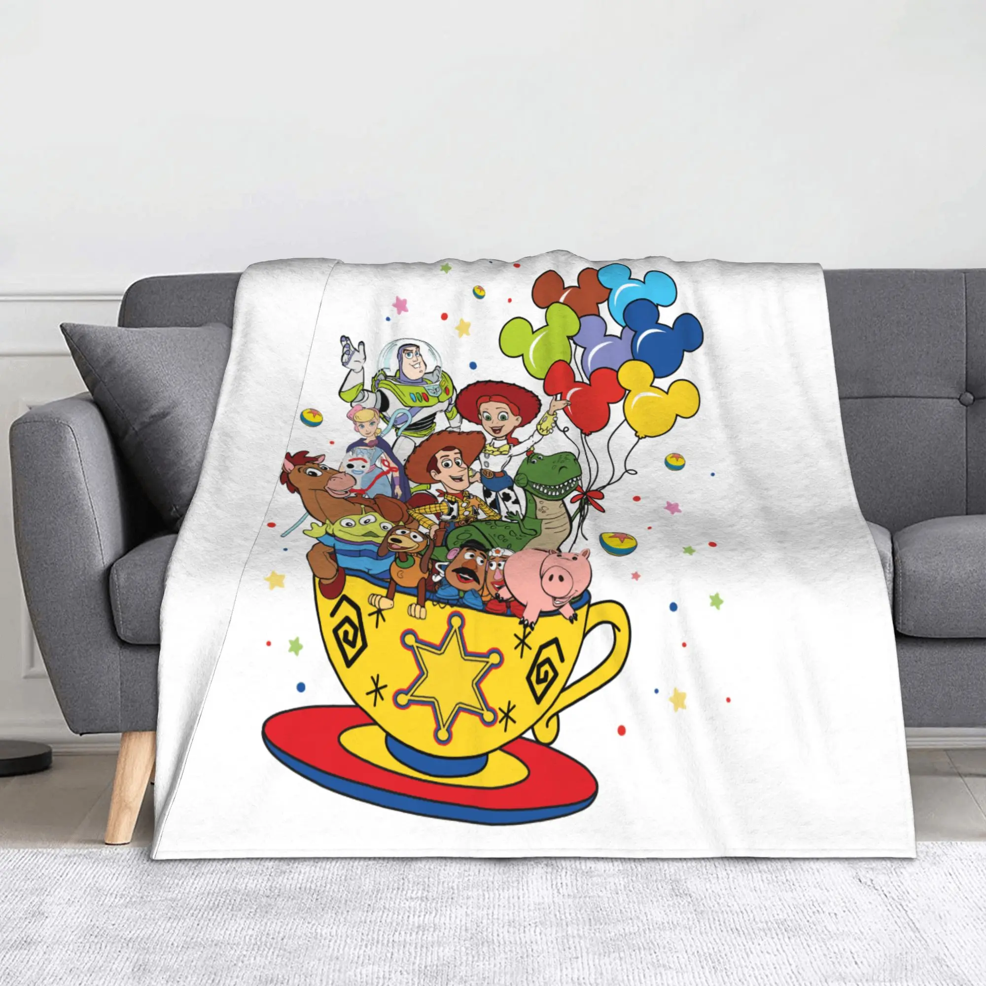 

Cartoon Toy Story Woody Jessie Blankets Coral Fleece Plush Print Multifunction Soft Throw Blankets for Home Couch Bedspreads