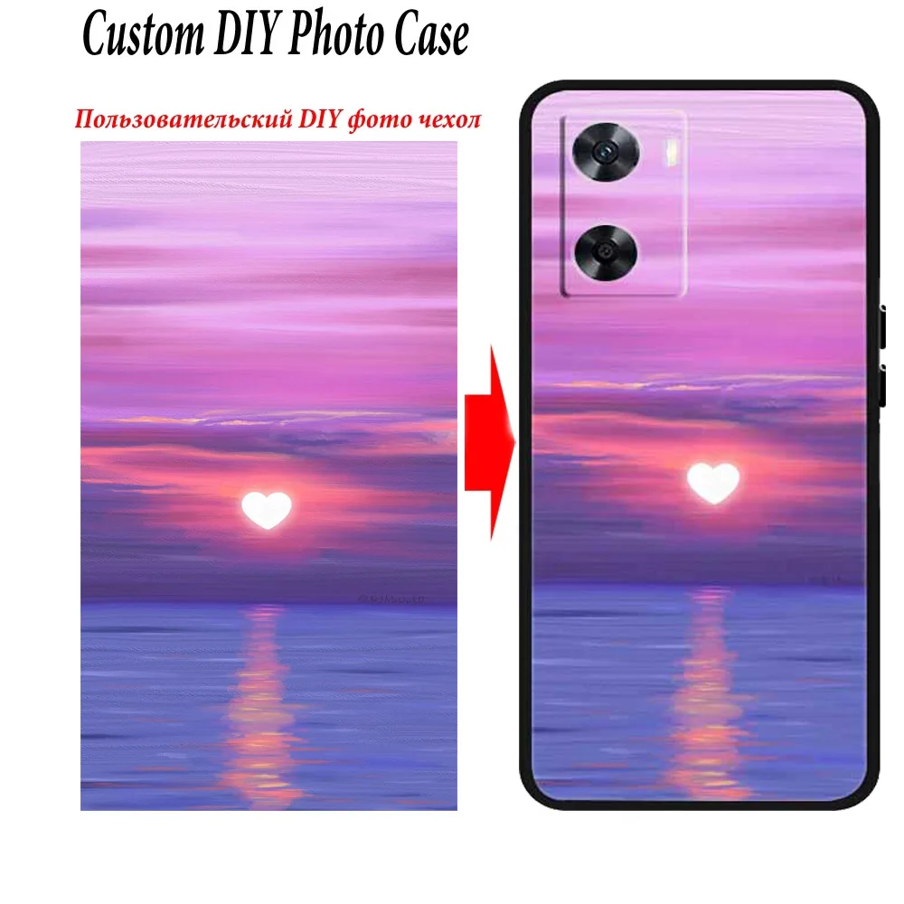 Custom Personalized Imagen Case For Oppo A57S A57 4G A57E DIY Photo Phone Cover For Oppo A77S A77 5G Cases Black Silicone Fundas