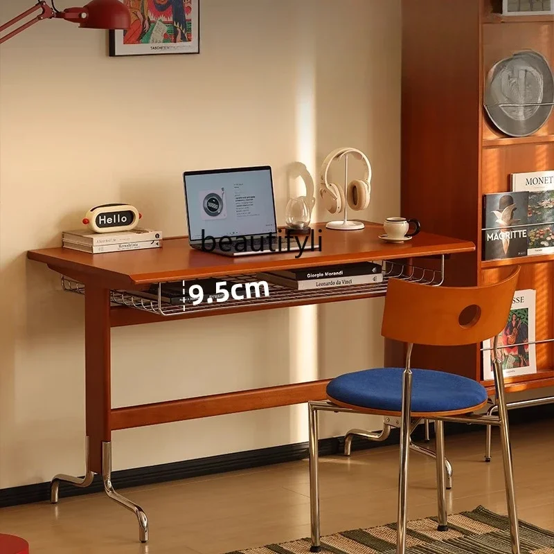 

Solid wood medieval desk retro learning home student computer desk