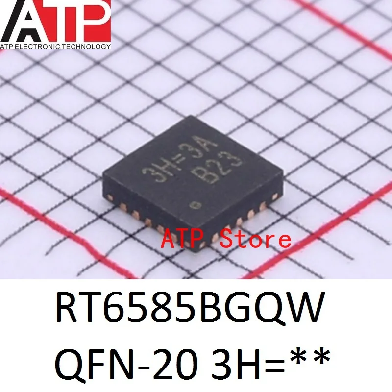 

10 шт./лот, новый оригинальный RT6585BGQW QFN-20 RT6585 (3H = 8J 3H = 3A 3H = **) микросхема контроллеров переключения