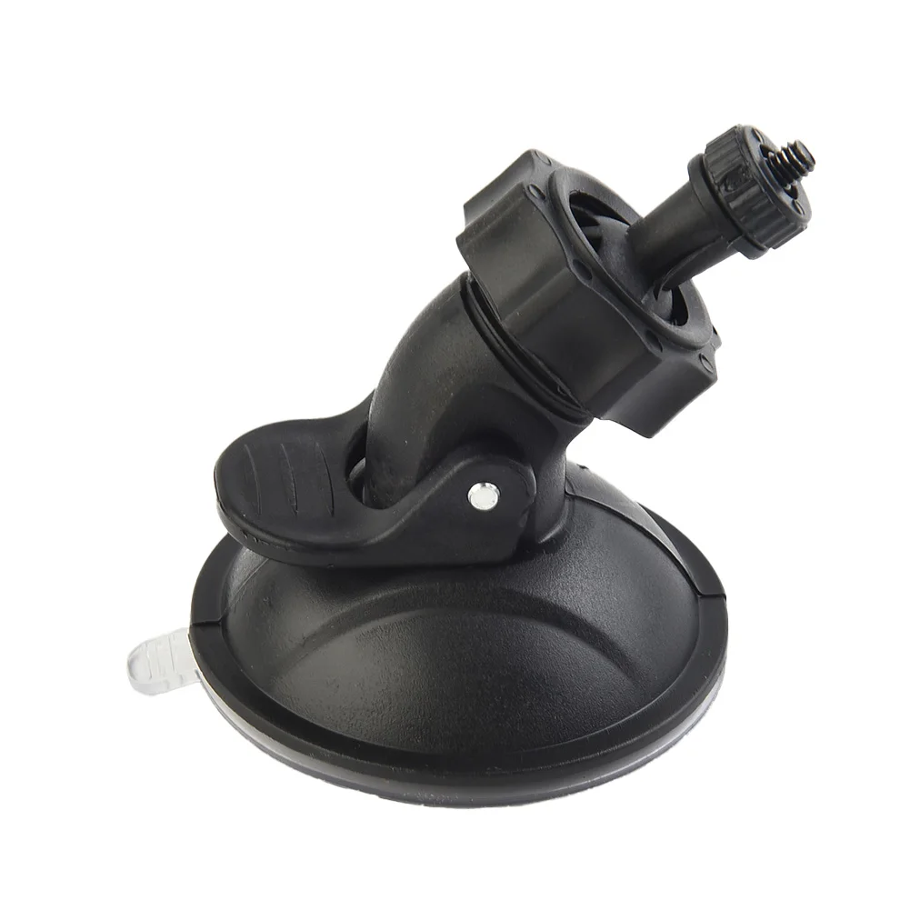 Carro montado Dash Cam Holder, Suporte gravador universal, Camera Stand, Ventosa, ABS preto, Ventosa giratória de 180 °