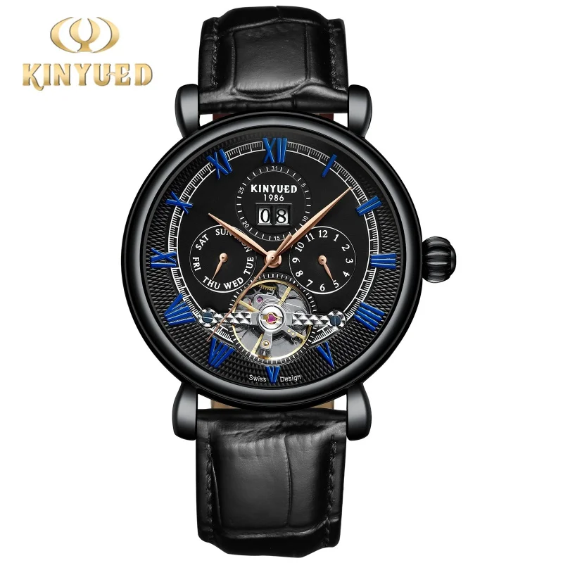 

KINYUEDMen's Multi-Functional Tourbillon Men's Business Full-Automatic Waterproof Mechanical Watch