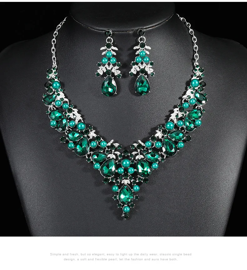 Necklace Set For Women Duo Set Alloy Elegant Bridal Accessories