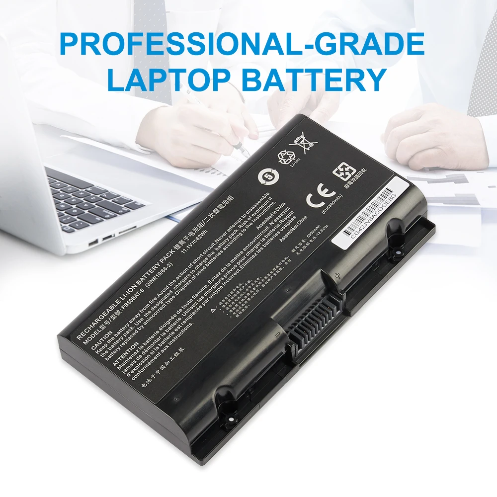 KingSener PB50BAT-6 akumulator do laptopa Clevo PB51RF-G PB70EF-G PB71EF-G dla PowerSpec 1720 1520 dla Sager NP8371 3INR19/66-2 — zdjęcie produktu 2