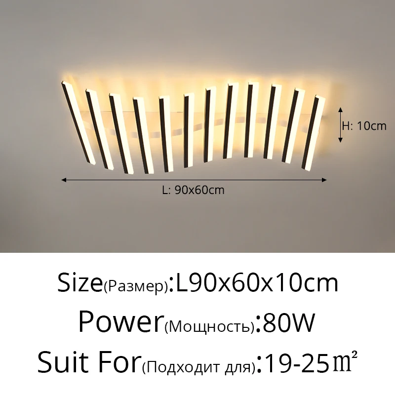 Nordic Art Line Acrylic Led Ceiling Chandeliers for Living Room Restaurant Kitchen Bar Modern Home Decoration Chandelier Lights image 3