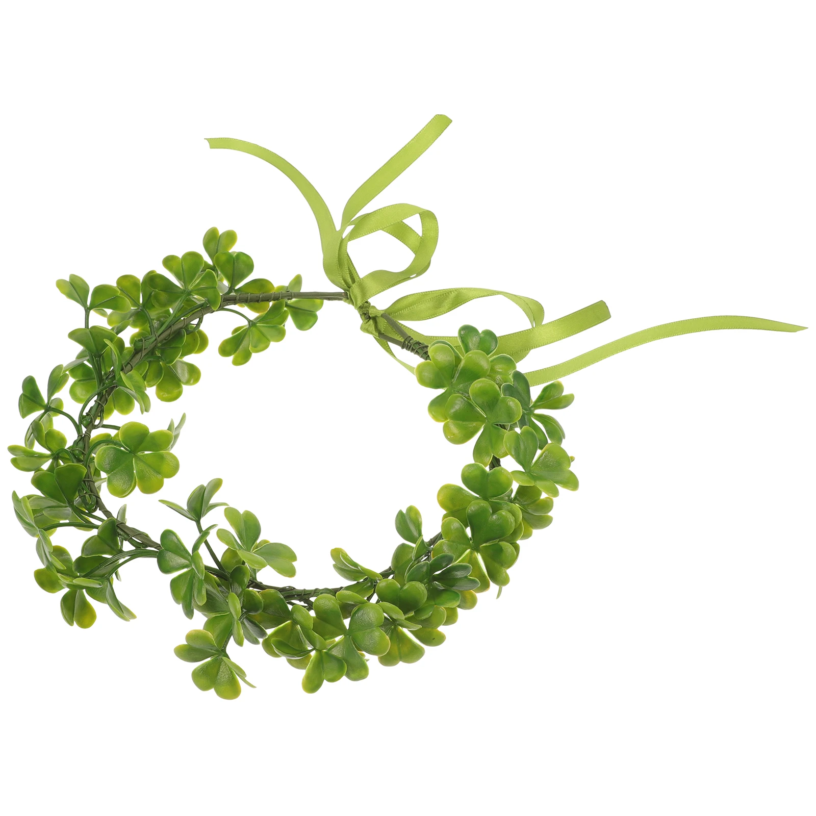 

Imitation of Three-leaf Clover Wreath Green Shamrock Crown Headband Bands Hair for Women Headgear
