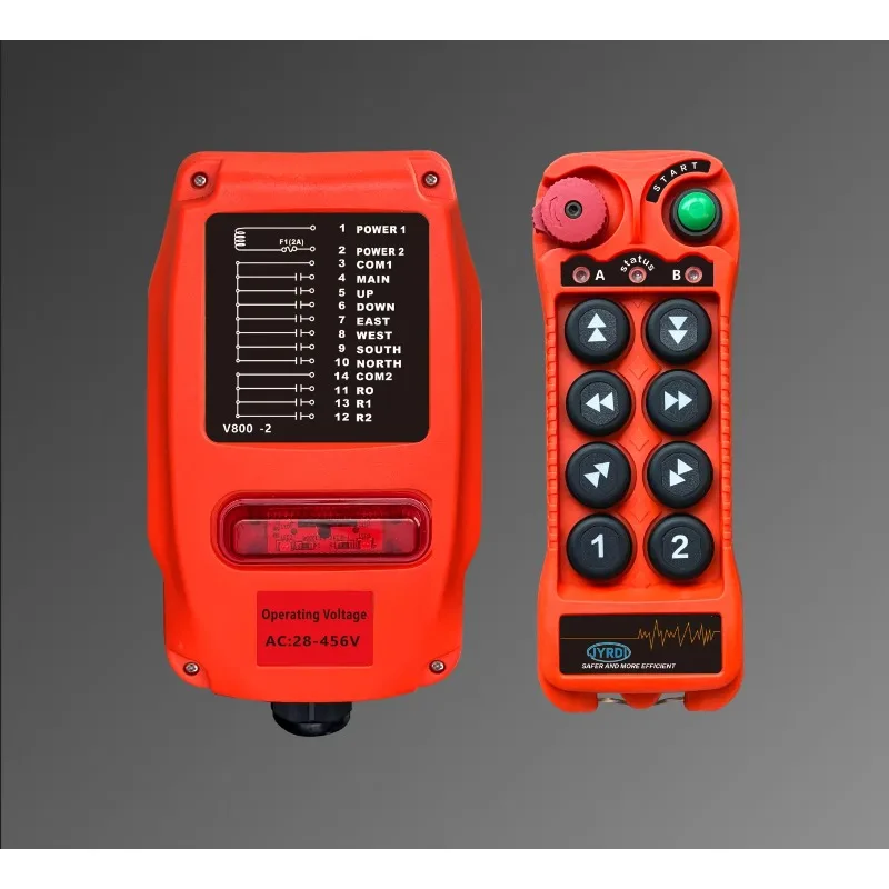 New Q800 8-Button Single Speed Industrial Wireless Crane Remote Control, Radio Switch for Hoist, Winch & Track Crane Lifting