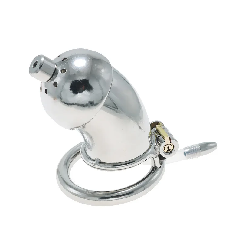 Metal Cock Cage Male Chastity Device Cbt BDSM Cockring penis plug urethral catheter dilator Chastity Cage adult Sex Toys For Men 6