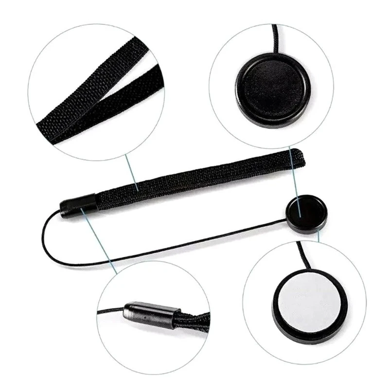 5Pcs 렌즈 커버 분실 방지 로프, 범용 DSLR SLR 카메라 분실 방지 렌즈 커버 캡 키퍼 매는 밧줄 스트랩 손실 방지