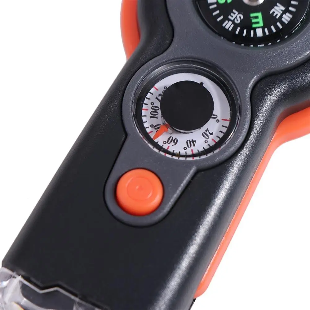 

Compass Emergency Whistle Thermometer Magnifying Glass Survival Whistle High Decibel Reflector 7 in 1 Whistle Camping Hiking