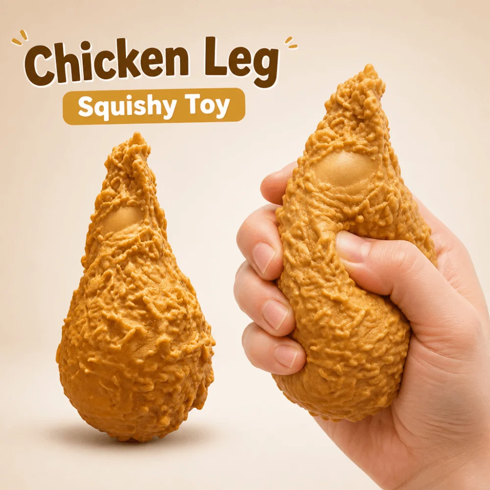 Creative Chicken Leg Squishy Anxiety Relief Kneading Chicken Leg Squeeze Super Soft Handmade Slow Rebound Fidget Office Desk