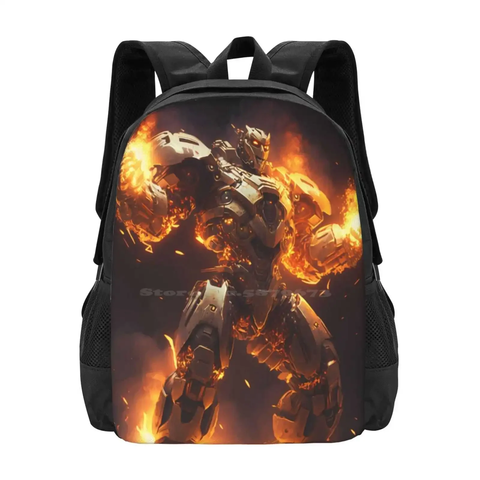 

Ares The Mech Titan Hot Sale Schoolbag Backpack Fashion Bags Battlemech Titanium Blazing Flaming Fists Impressive Mechanically