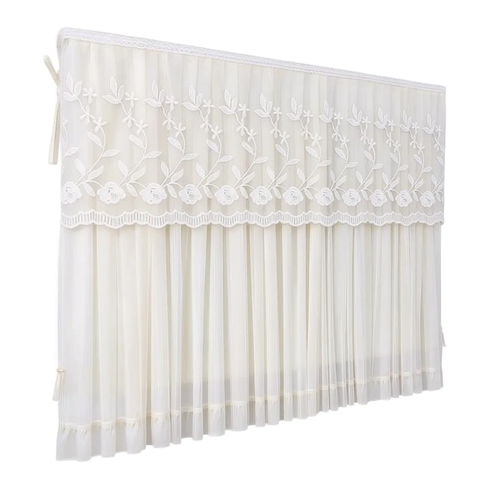 Black Lace Radiator Dust Cover 140x70cm Smoke Decorative Cloth For Wall Mounted Heater For Protection Home Air Quality Accessor