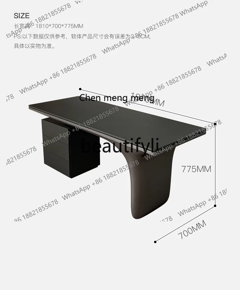 French antique desk retro antique paint solid wood  H