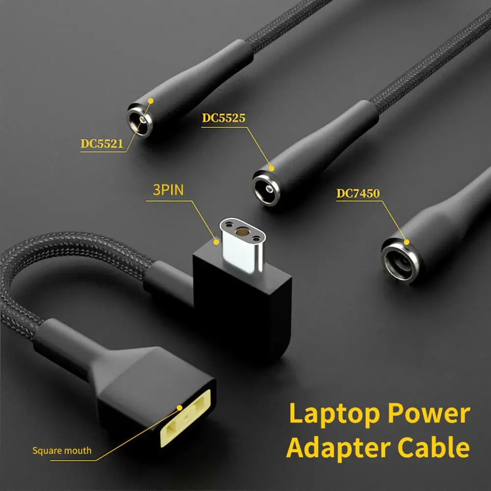 Charger Converter Cable High-quality Portable Power Adapter Cable DC Female to 3 Pin Notebook Power Converter Cable