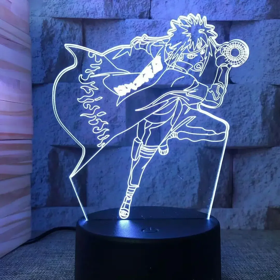 16/7 цветов Наруто Узумаки светодиодный ночник игрушки Акацуки Какаши Хатаке детская спальня ночник Итачи Учиха 3d лампа игрушки подарок