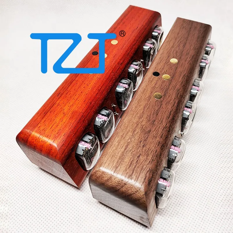 Imagem -03 - Tzt Soviética In12 Brilho Tubo Relógio Bluetooth Nixie Tubo Relógio Despertador Eletrônico com Madeira Sólida Shell Rosewood Noz