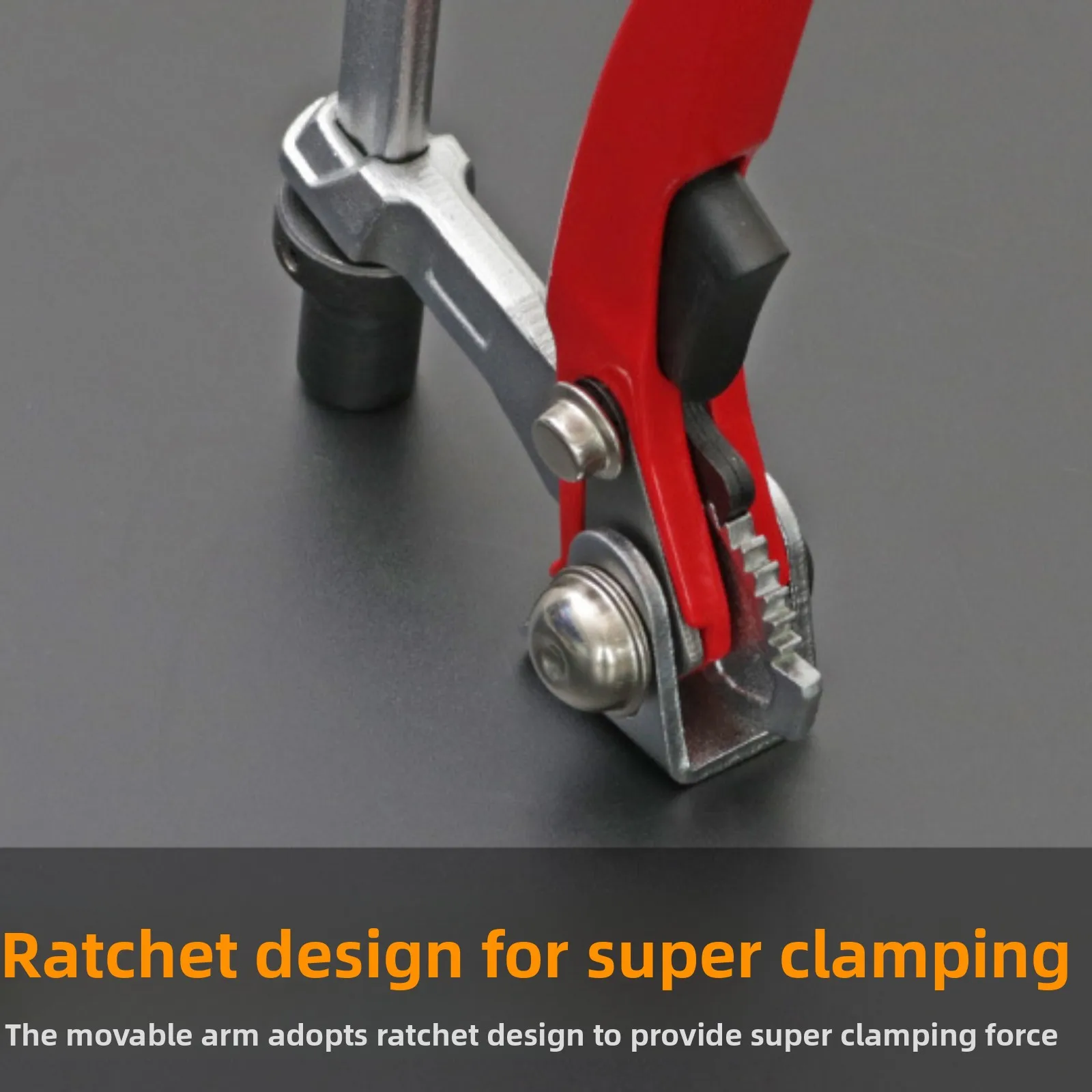 Woodworking Desktop Quick Acting Hold Down Clamp Fast Fixed Clip For Woodworking Benches 16/19/20/28mm Hole Ratchet F Clamp