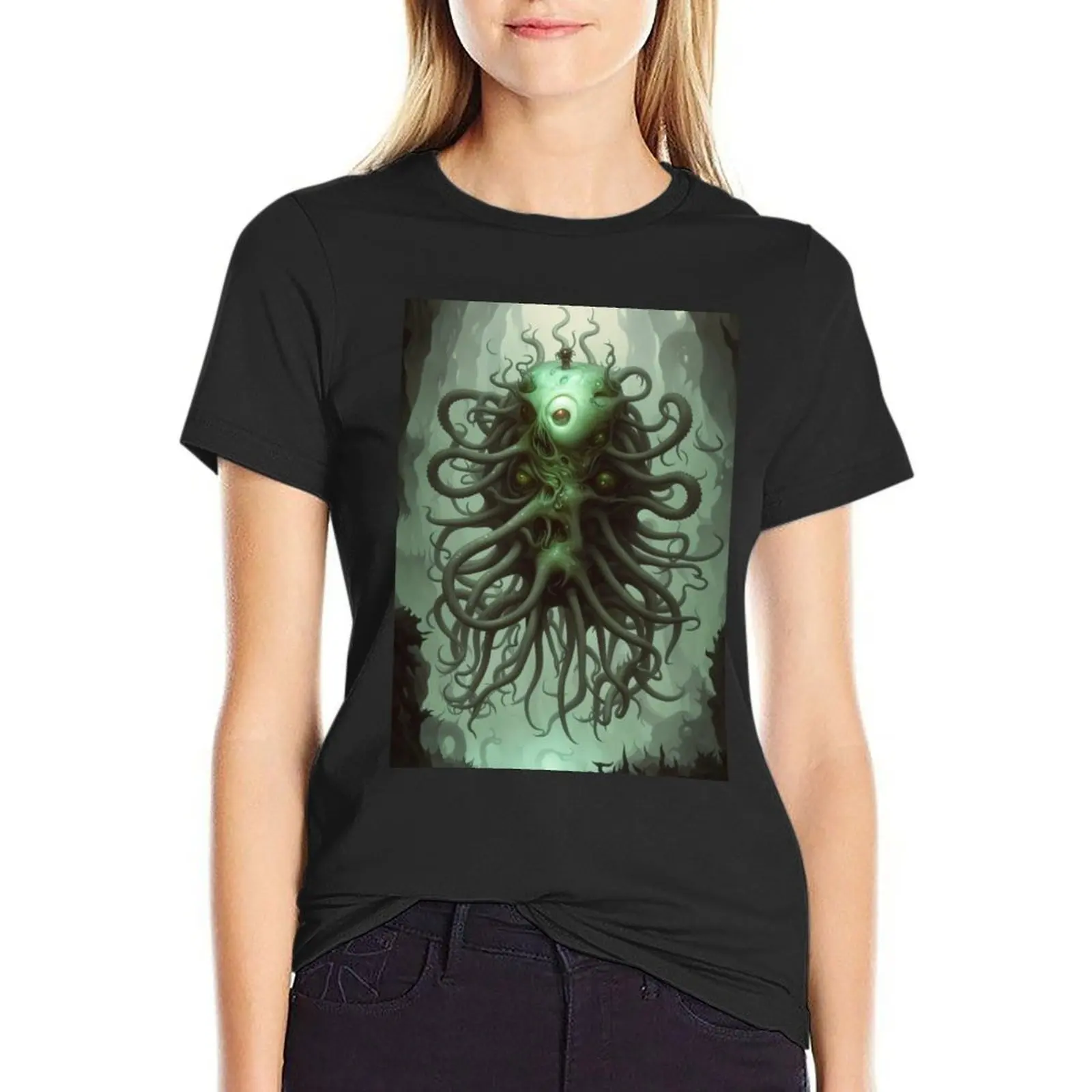 

Cosmic Horror - Tentacled Terror T-Shirt Blouse customizeds Woman T-shirts