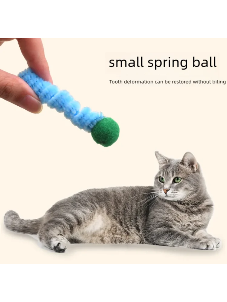 4-piece Interactive Twisted Rod Hairball Cat Toy Random Color Essential for Cat Games