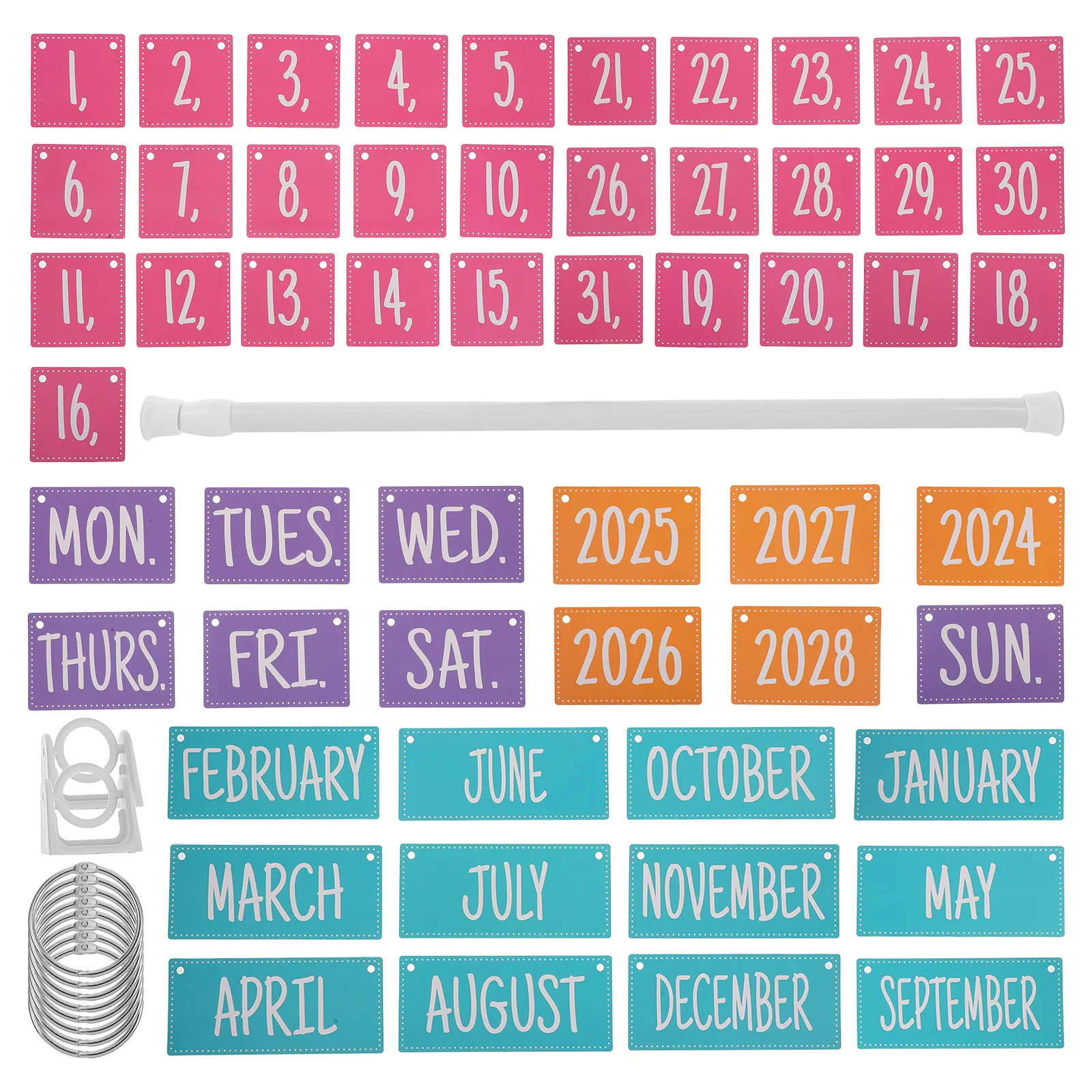 

Набор для доски объявлений с откидным календарем 2024-2028, держатель для календаря, карточки с датами, украшение для класса, декор для учителей начальной школы