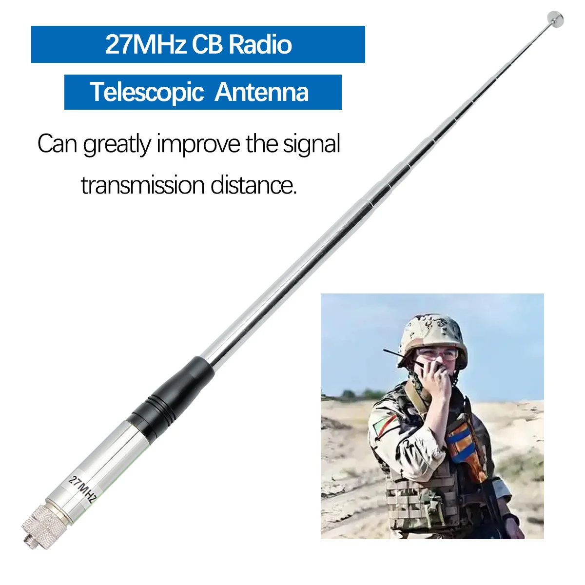 27MHz SMA-أنثى هوائي راديو CB تلسكوبي لـ Quansheng TK11 Radtel RT-880 Iradio UV-98 PLUS BinTolk BT8200 اسلكية تخاطب