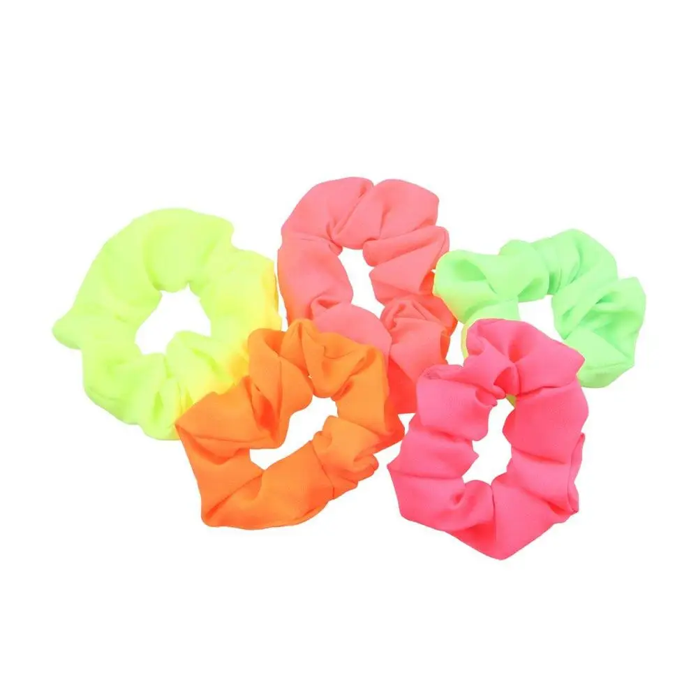 Ladies Neon Colour Scrunch Hair Accessories Hair Ties Headwear Hair Rope
