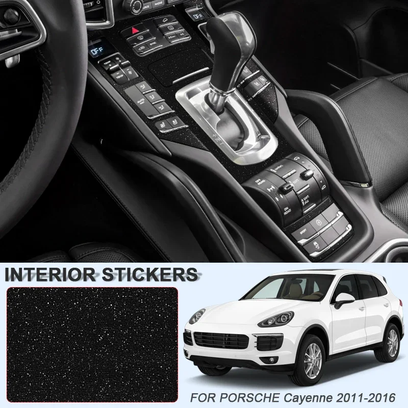

Car Carbon Interior Sticker Lifting Window Panel Decal For PORSCHE Cayenne 2011-2016 Gear Inner Door Protective Film Accessory