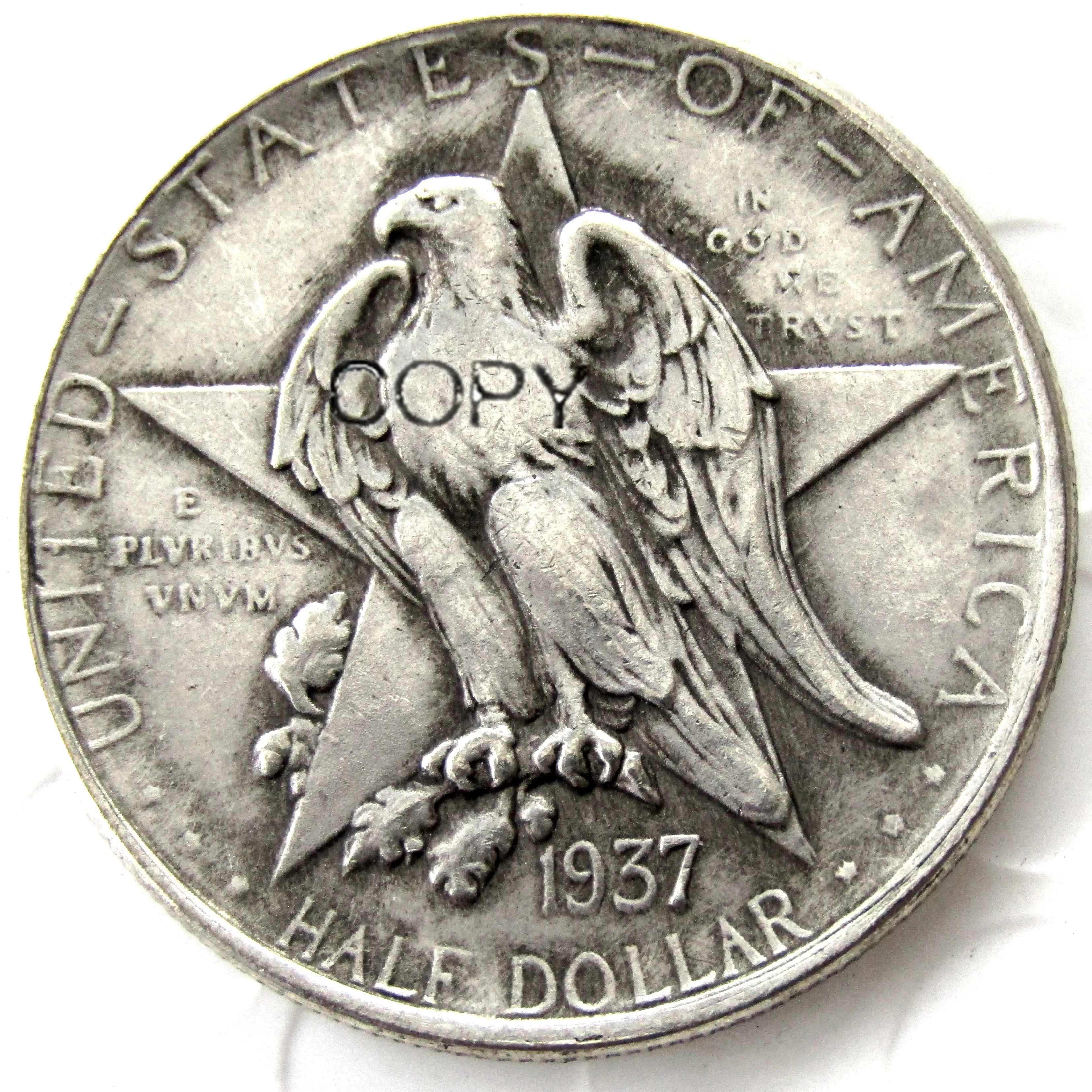 USA 1937 Texas Half Dollar Silver Plated Copy Coin