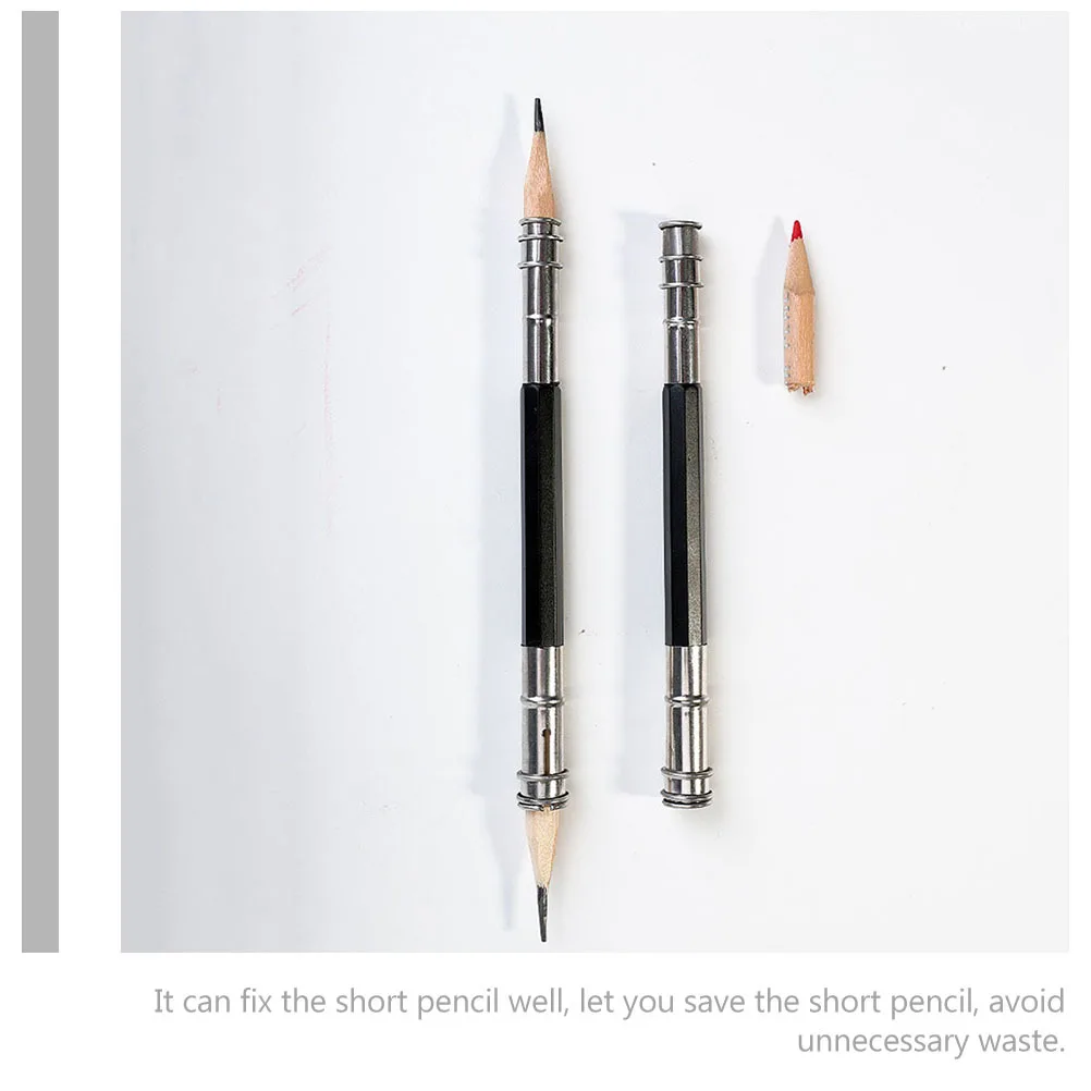 

12 шт. удлинители, держатель для карандашей из нержавеющей стали для студентов, художников, школы, офиса, рукоделия, художественные принадлежности, удлинитель для карандашей для эскизов