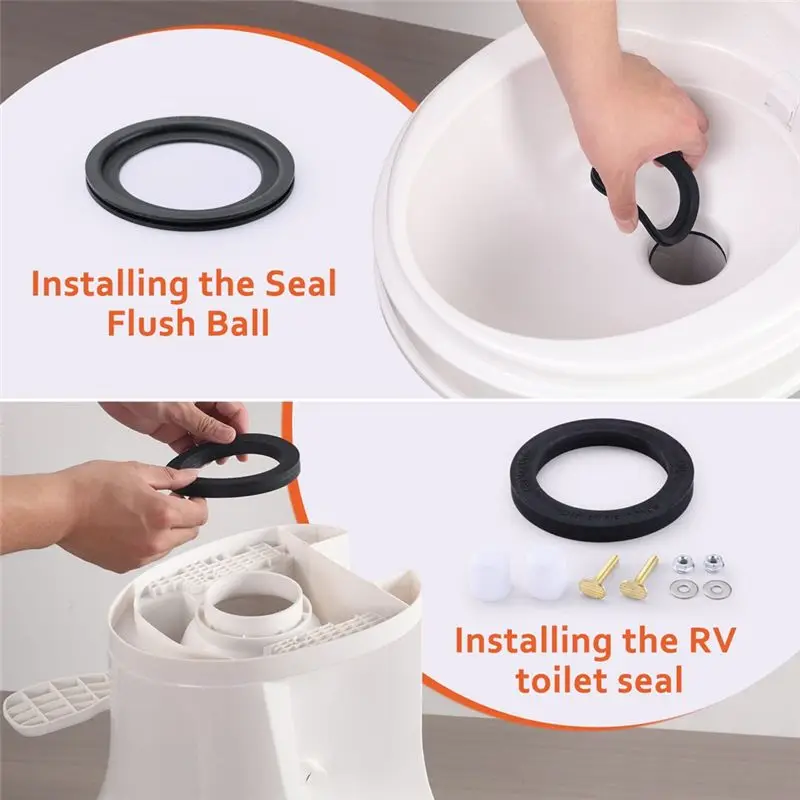 RV Toilet Seal Kit Compatible For Camper 300/310/320 RV Toilets To Replace 385311652 RV Toilet Seal Part,2-In1 Combo Kit-ABQA
