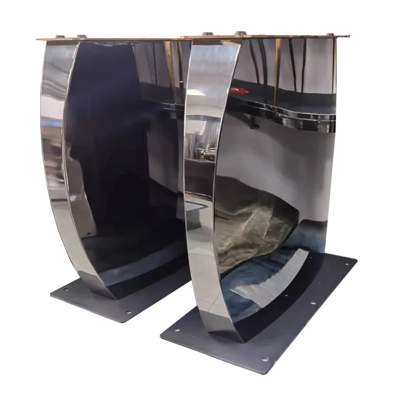 Slate marble long table frame legs light luxury meal stainless steel table legs legs steel dining  feet r