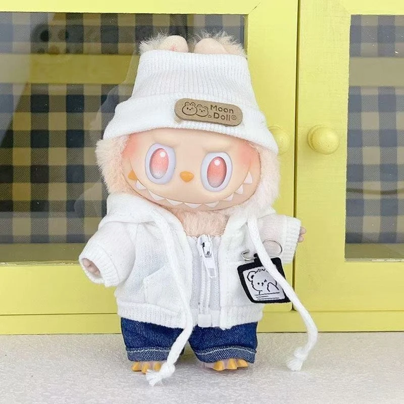 

Одежда для кукол Labubu Academy Cool Shadow, комплект униформы 17 см, плюшевая кукла, аксессуары для одежды, Labubu I II, кукла-идол, сидячая вечеринка