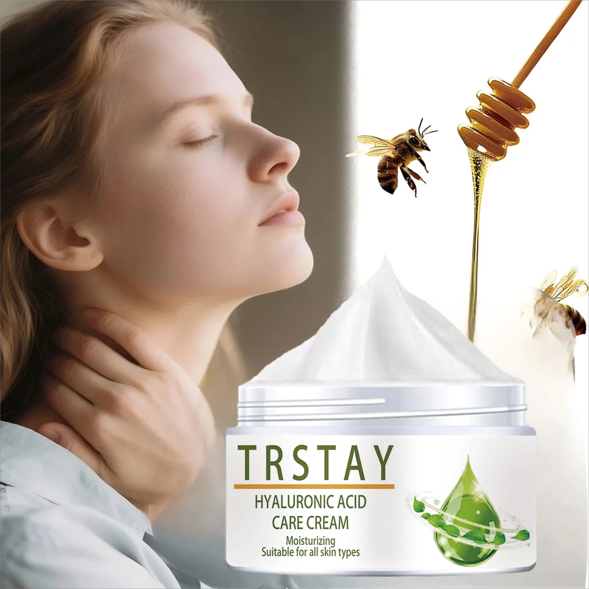 Hyaluronic acid moisturizing cream suitable for all skin types