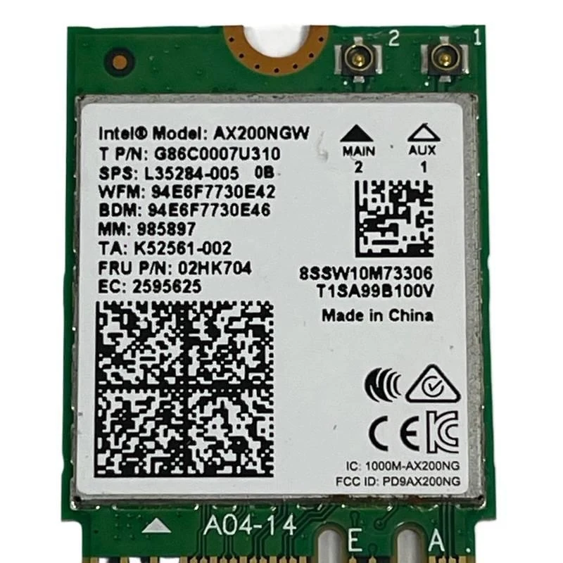 NN OEM Intel Dual Band AX200 Wireless M.2 WiFi BT 5.0 Card L35284-005 G86C0007U310 view 6