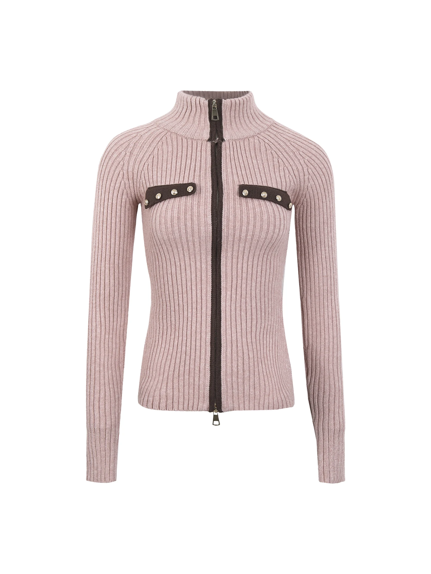 

Красный вязаный открытый кардиган Celebri, женский облегающий розовый свитер, верхняя одежда, длинный свеч, застежка-молния