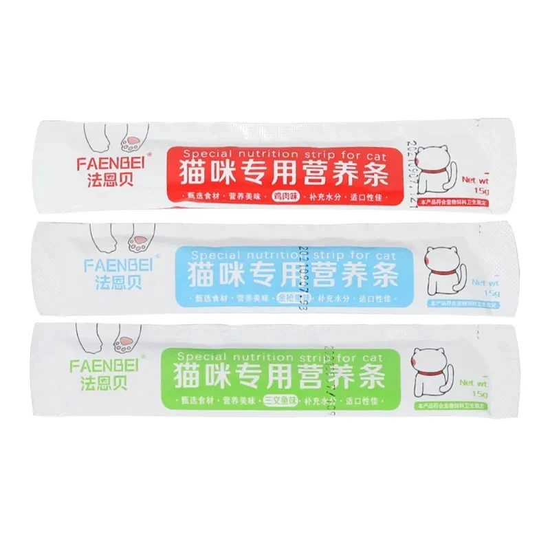 Cat strip cat snack wonderful fresh wet food package liquid nutrition strip kitten cat nutrition fattening hair gills pet food