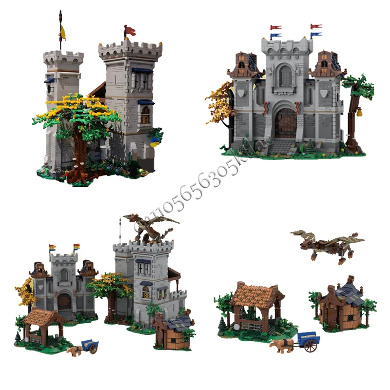 

MOC Medieval Adventure Castle Modular Model Building Blocks DIY Sets Education Assembly Bricks Toys For Children Christmas Gift