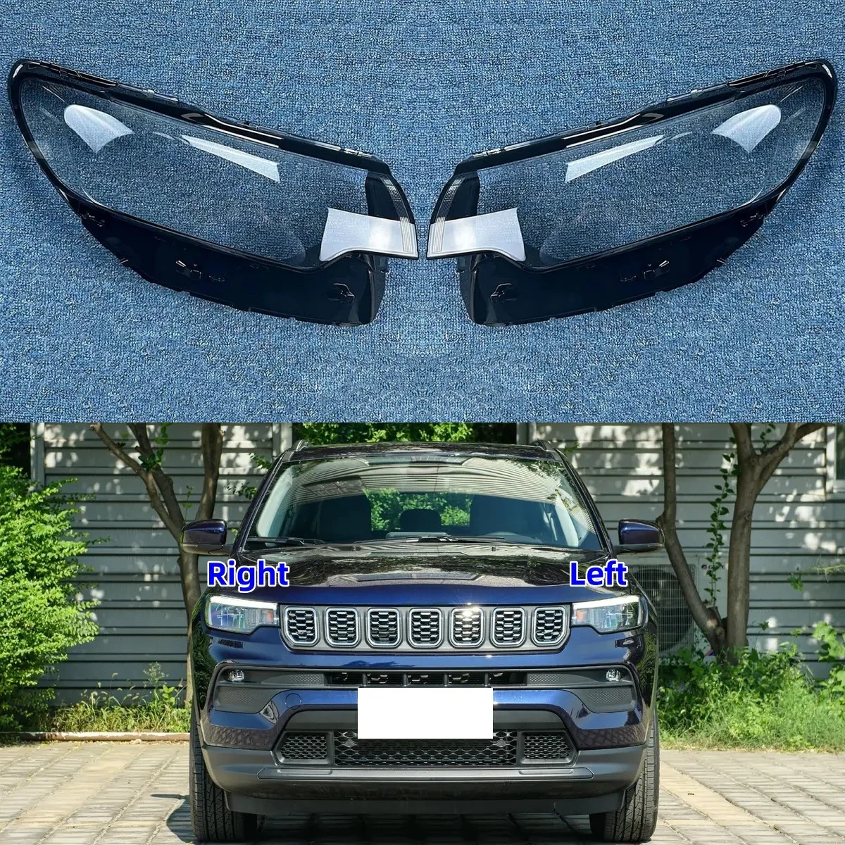 

Для Jeep Compass 2021 2022 2023, автомобильный аксессуар, стекло фары, замена оригинального абажура