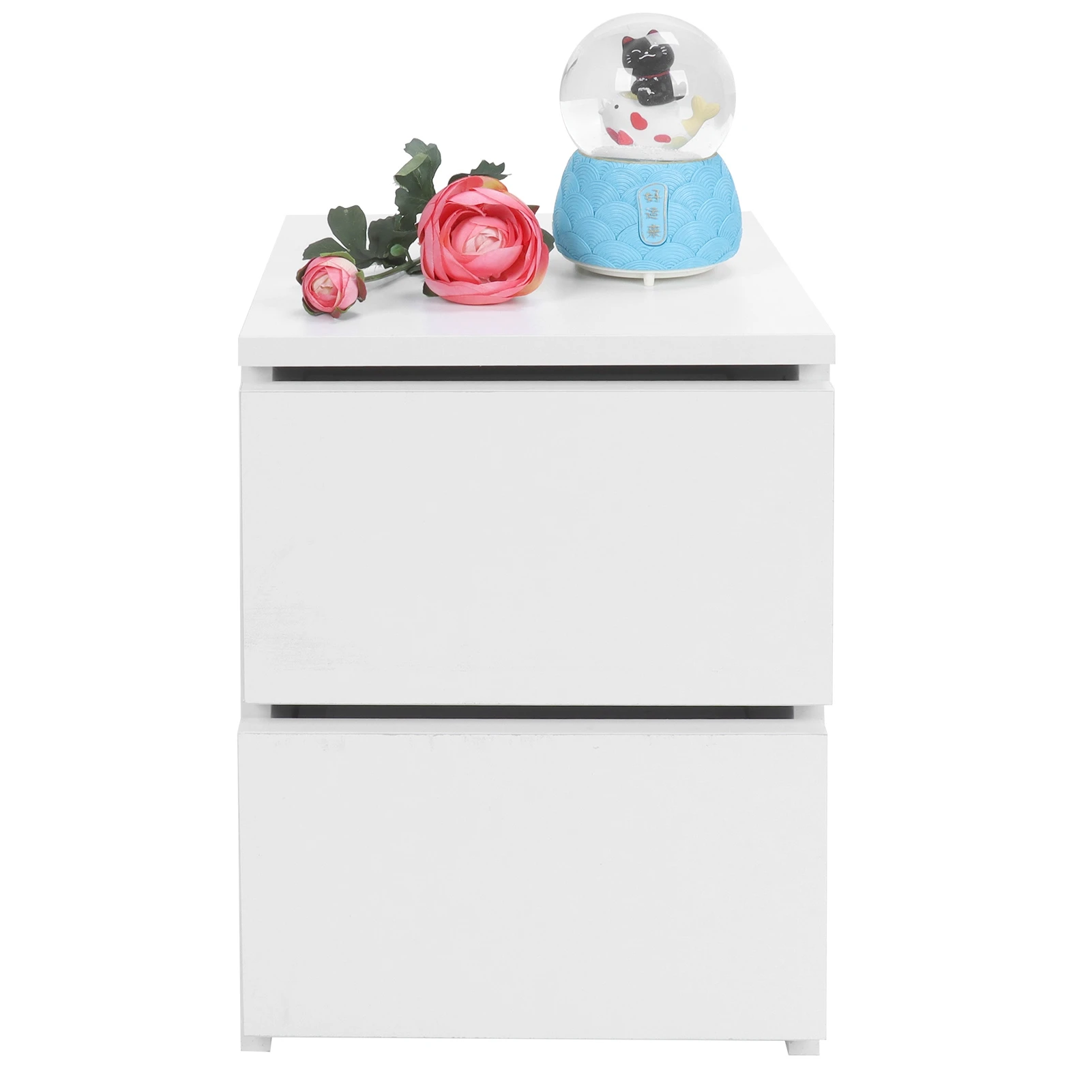 

Bedside Table with 2 Drawers Modern Night Stand Table for Home Bedroom Living Room