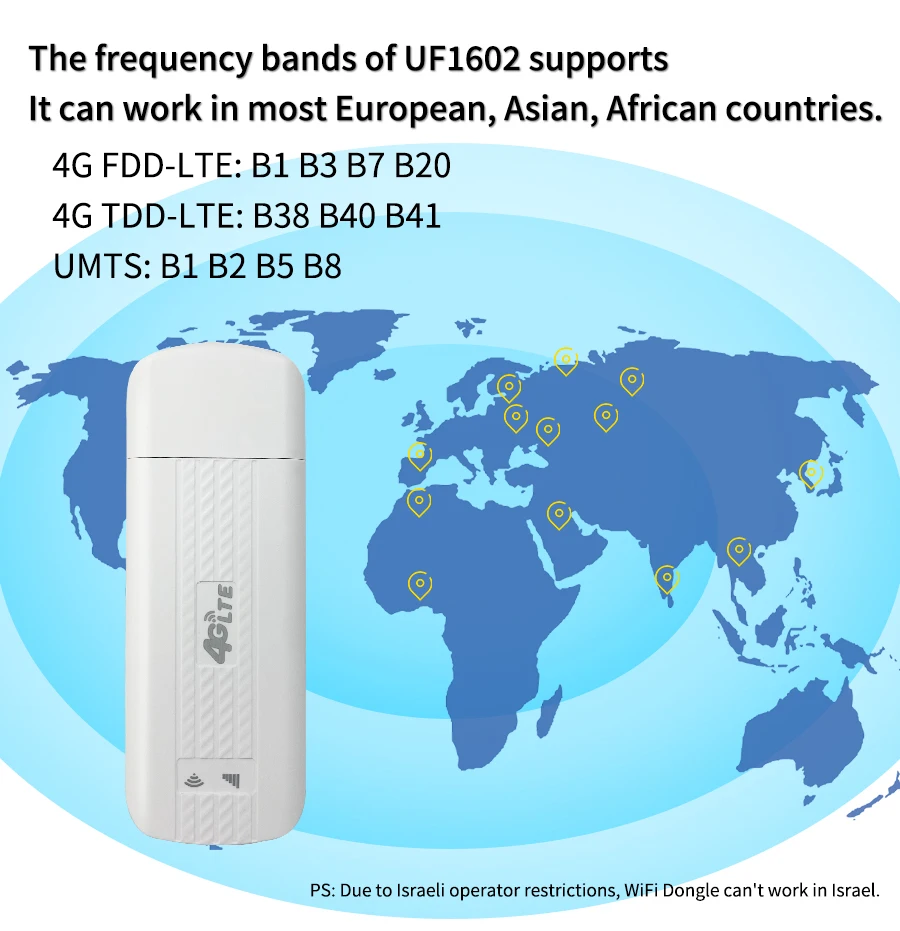 Clearance Item 4G LTE USB Modem WiFi Dongle Network Wi-Fi Hotspot SIM Card 150Mbps 3G/4G Wireless Router for Car