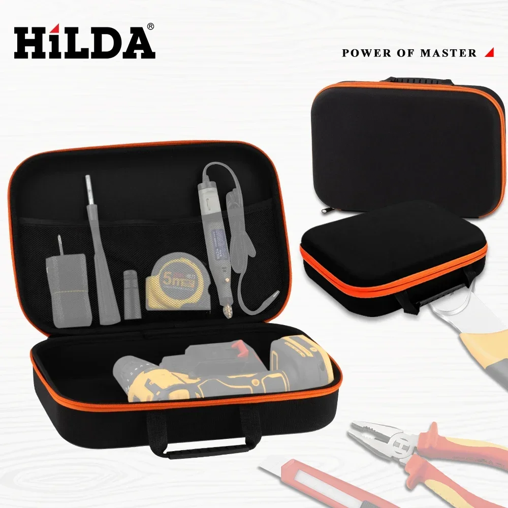 HILDA Large Capacity Electric Drill Carry Bag Oxford Cloth Bag For Electrician Hardware Shockproof Tool Bag Waterproof Tool Box